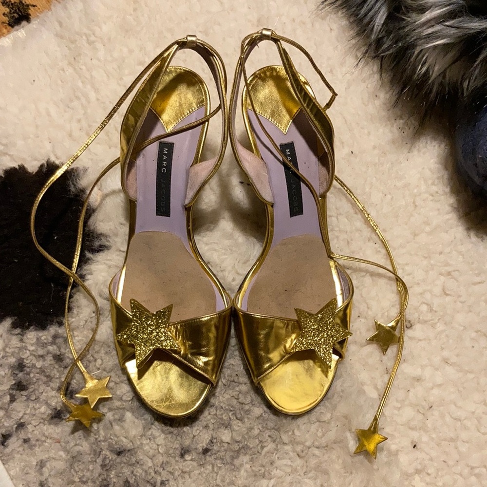 Marc by Marc Jacob’s gold heels with stars.